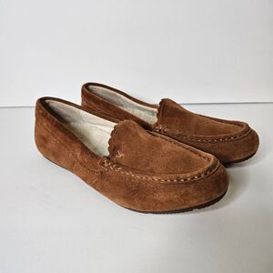 Vionic Haven McKenzie womens moccasin slippers, suede. Size 8.